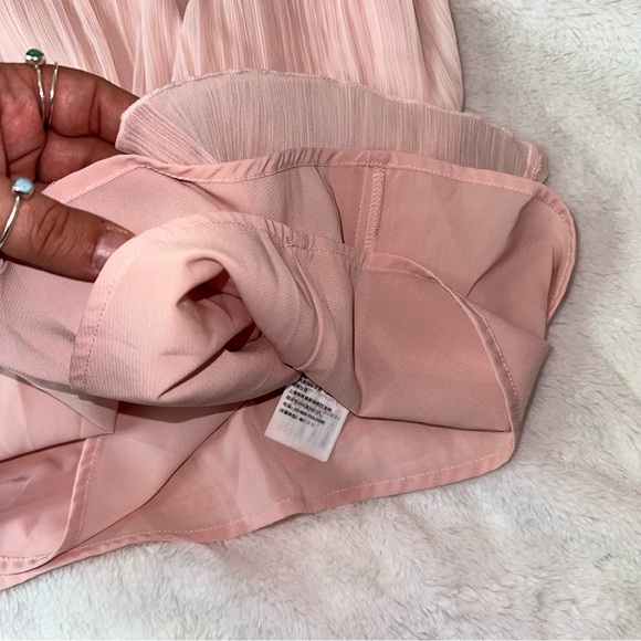 Abercrombie & Fitch Pink Pleated Swing Mini Dress Racerback Cocktail Party Mediu - Picture 9 of 10